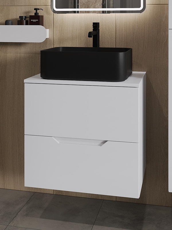 Тумба с раковиной Orange Line 60 Li-60TuwMDF+B02-460MB подвесная 