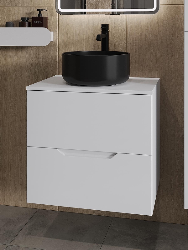 Тумба с раковиной Orange Line 60 Li-60TuwMDF+B07-345B подвесная 