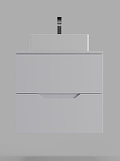 Тумба с раковиной Orange Line 60 Li-60TuwMDF+B04-405W подвесная Белая матовая-1