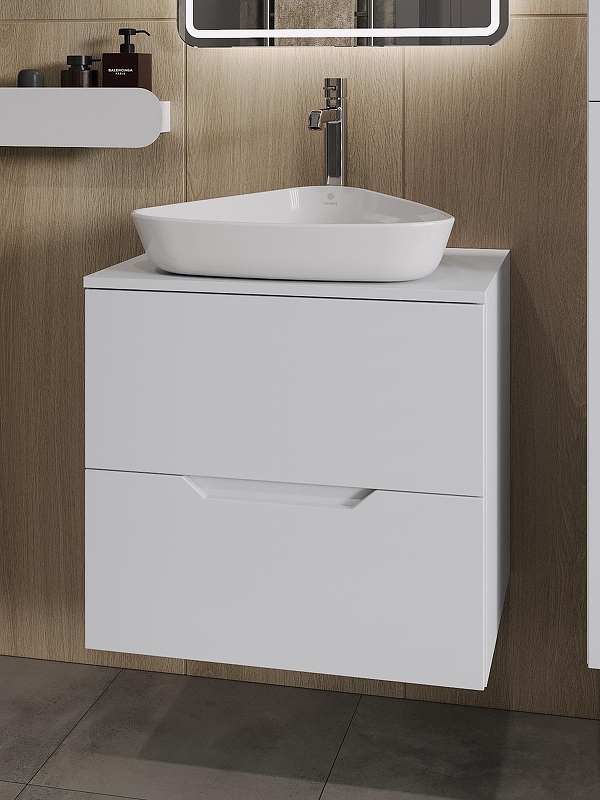 Тумба с раковиной Orange Line 60 Li-60TuwMDF+B07-500W подвесная 