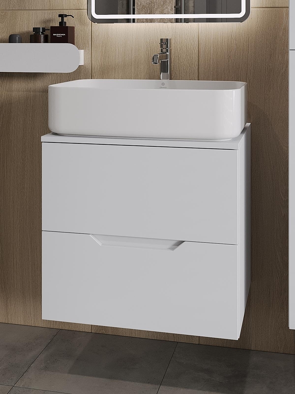 Тумба с раковиной Orange Line 60 Li-60TuwMDF+B07-600W подвесная 