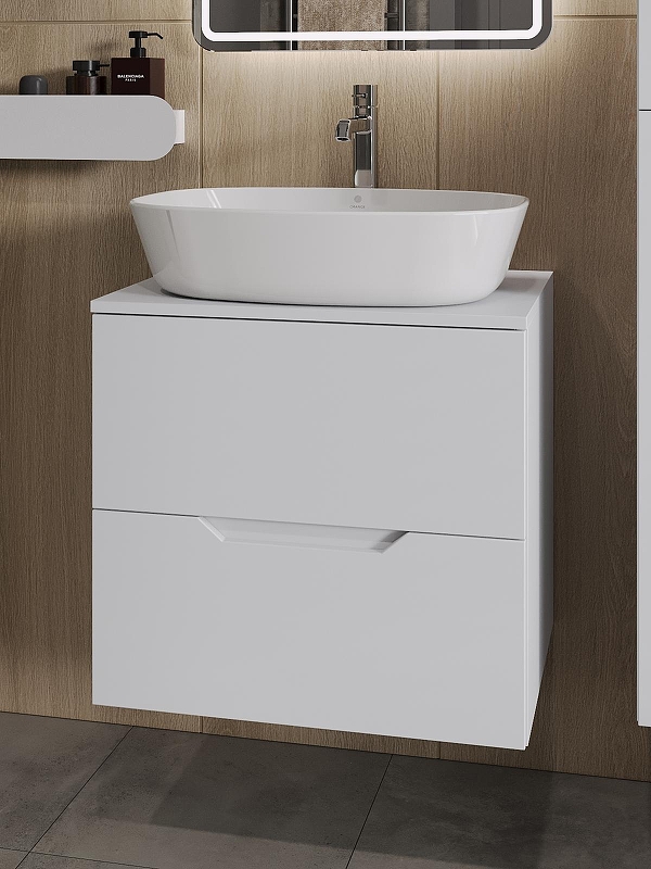 Тумба с раковиной Orange Line 60 Li-60TuwMDF+B08-500W подвесная 