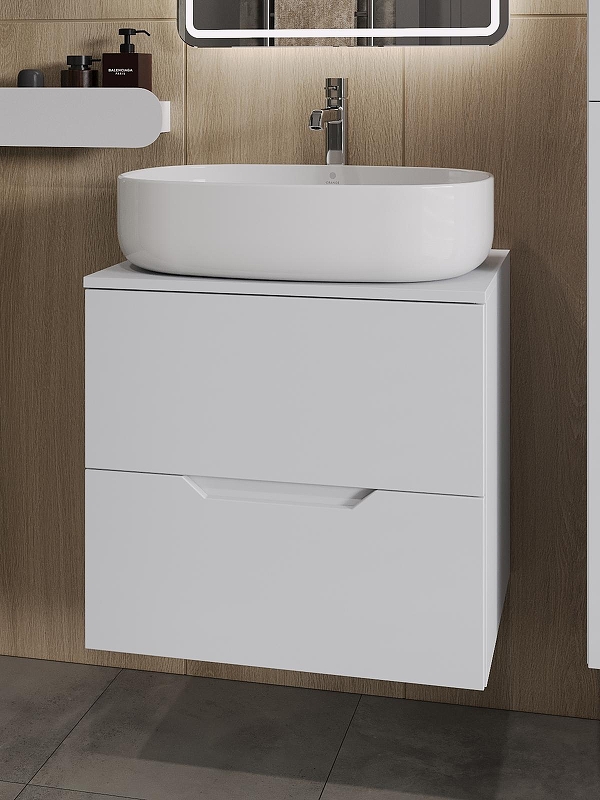 Тумба с раковиной Orange Line 60 Li-60TuwMDF+B08-600W подвесная 