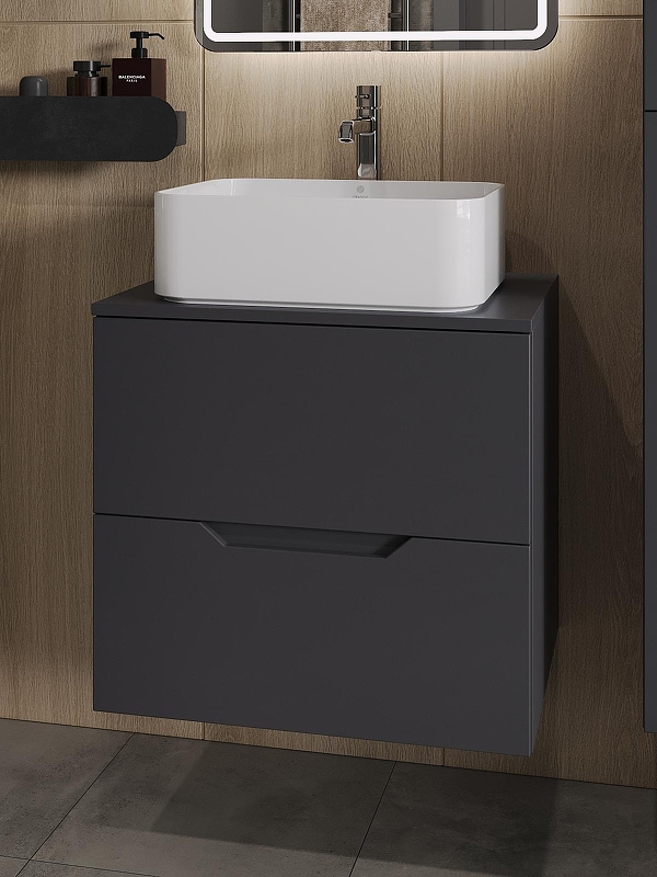 Тумба с раковиной Orange Line 60 Li-60TugMDF+B02-460W подвесная 