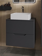 Тумба с раковиной Orange Line 60 Li-60TugMDF+B04-405W подвесная Графит матовый-4