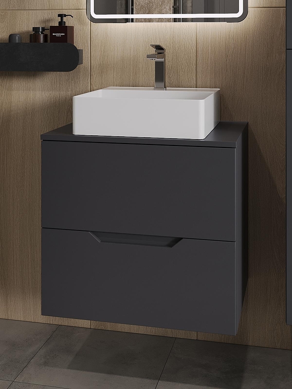 Тумба с раковиной Orange Line 60 Li-60TugMDF+B04-405W подвесная 