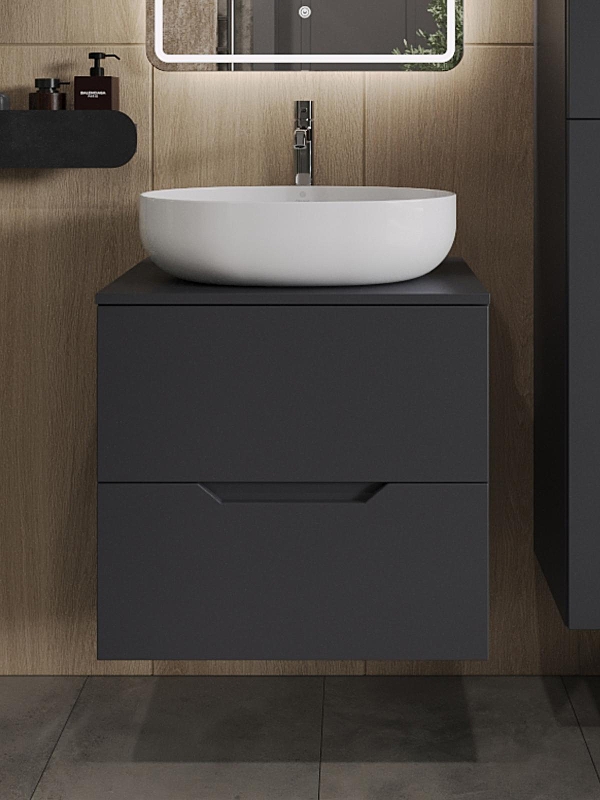 Тумба с раковиной Orange Line 60 Li-60TugMDF+B05-520W подвесная 