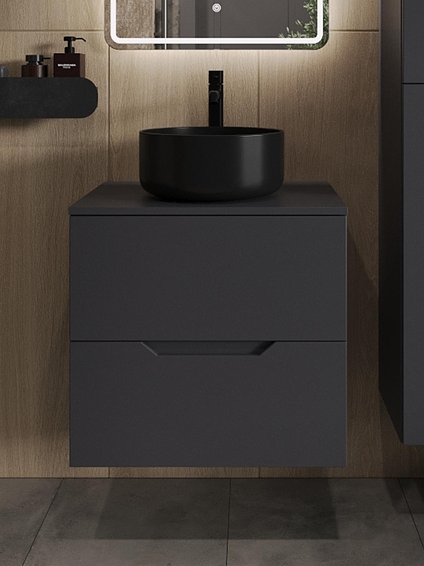 Тумба с раковиной Orange Line 60 Li-60TugMDF+B07-345B подвесная 