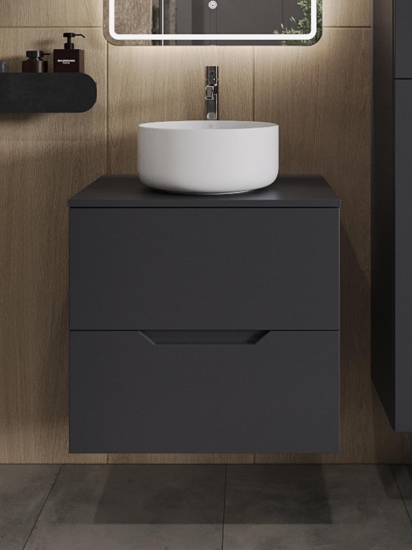 Тумба с раковиной Orange Line 60 Li-60TugMDF+B07-345W подвесная 