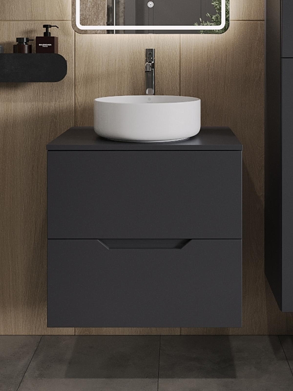 Тумба с раковиной Orange Line 60 Li-60TugMDF+B09-360W подвесная 