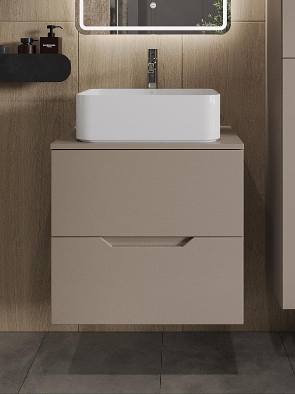 Тумба с раковиной Orange Line 60 Li-60TuLMDF+B02-460W подвесная 