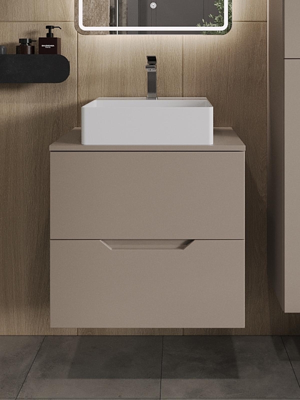 Тумба с раковиной Orange Line 60 Li-60TuLMDF+B04-405W подвесная 