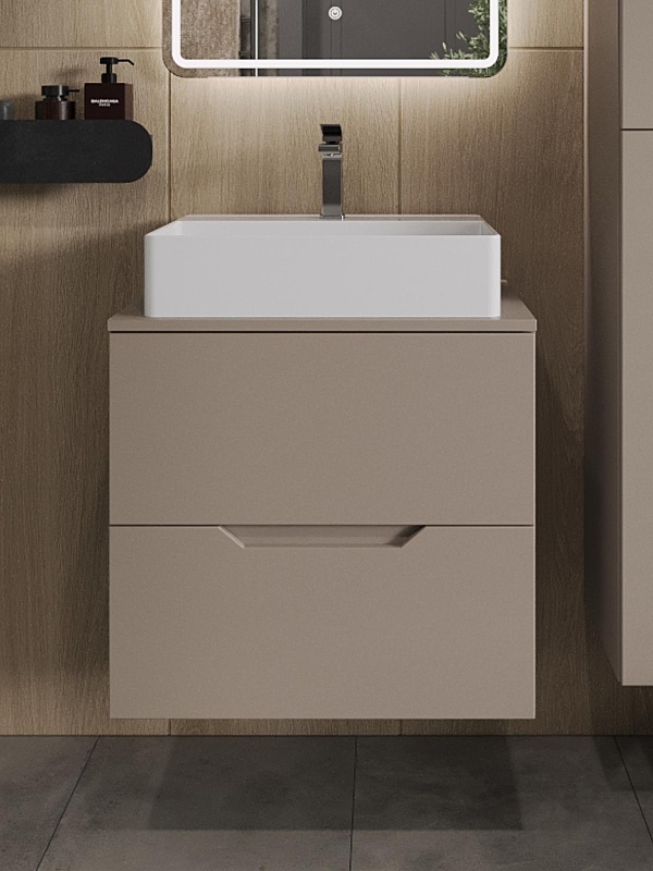 Тумба с раковиной Orange Line 60 Li-60TuLMDF+B04-500W подвесная 