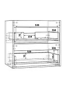 Тумба с раковиной Orange Line 60 Li-60TuLMDF+B05-500W подвесная Латте матовый-5