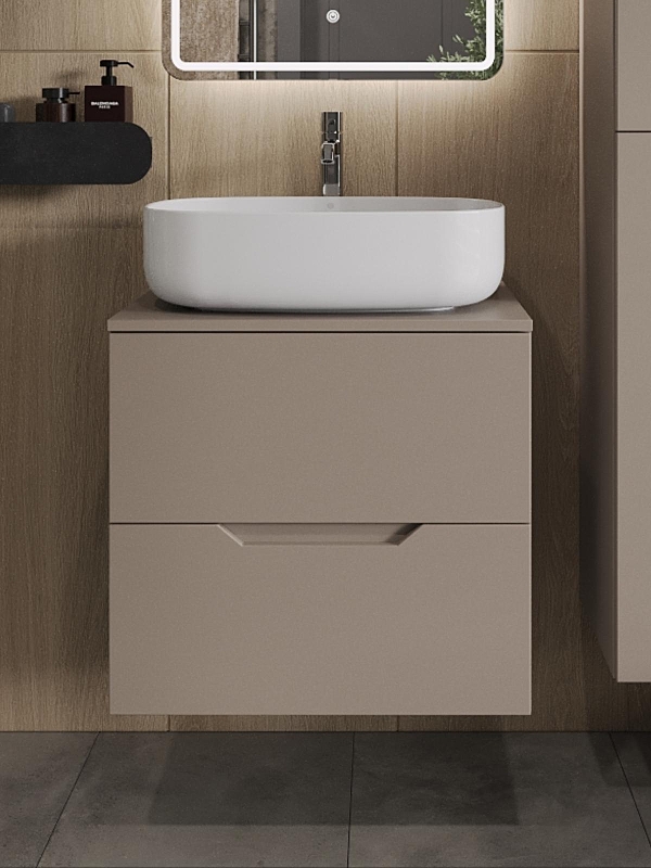 Тумба с раковиной Orange Line 60 Li-60TuLMDF+B07-540W подвесная 