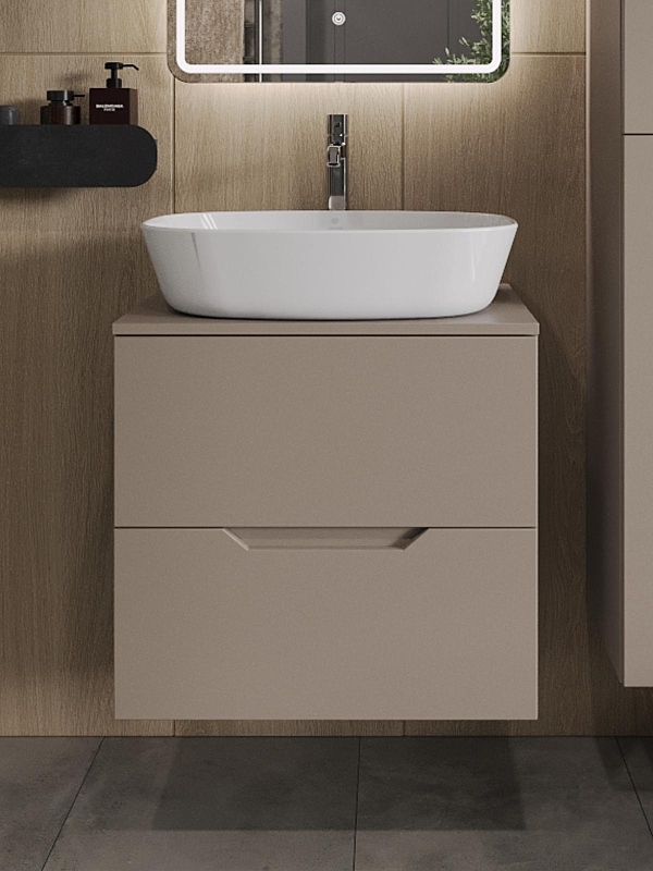 Тумба с раковиной Orange Line 60 Li-60TuLMDF+B08-500W подвесная 