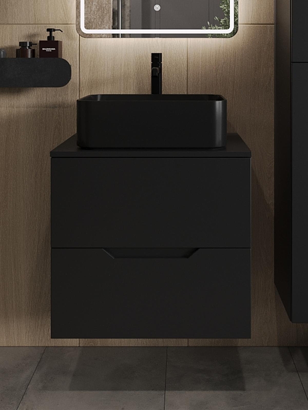 Тумба с раковиной Orange Line 60 Li-60TubMDF+B02-460MB подвесная 