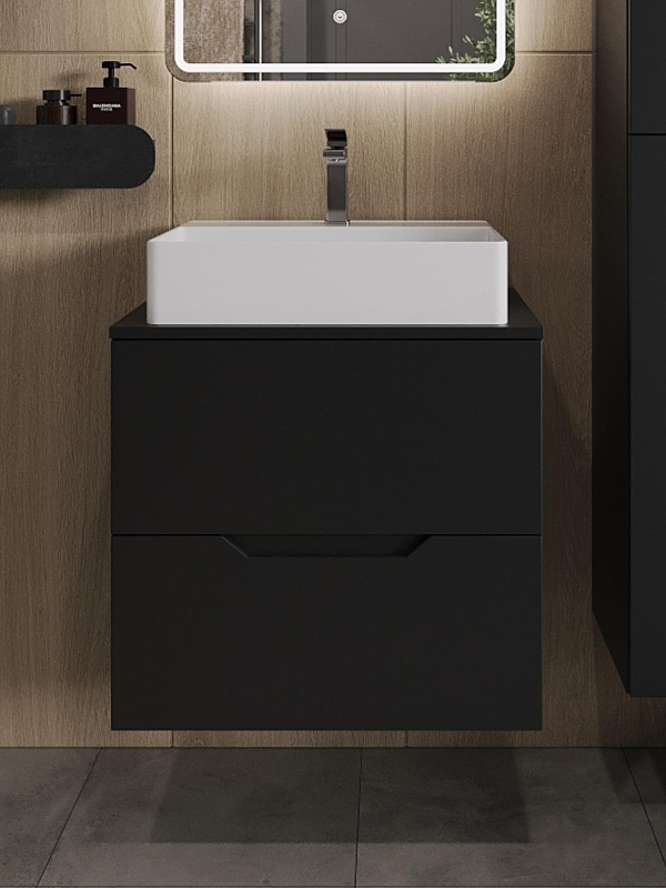 Тумба с раковиной Orange Line 60 Li-60TubMDF+B04-500W подвесная 