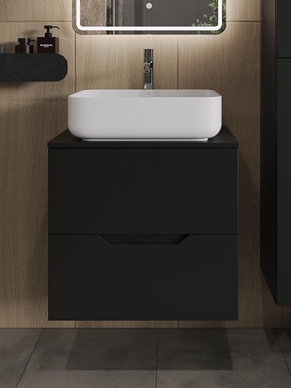 Тумба с раковиной Orange Line 60 Li-60TubMDF+B05-500W подвесная 