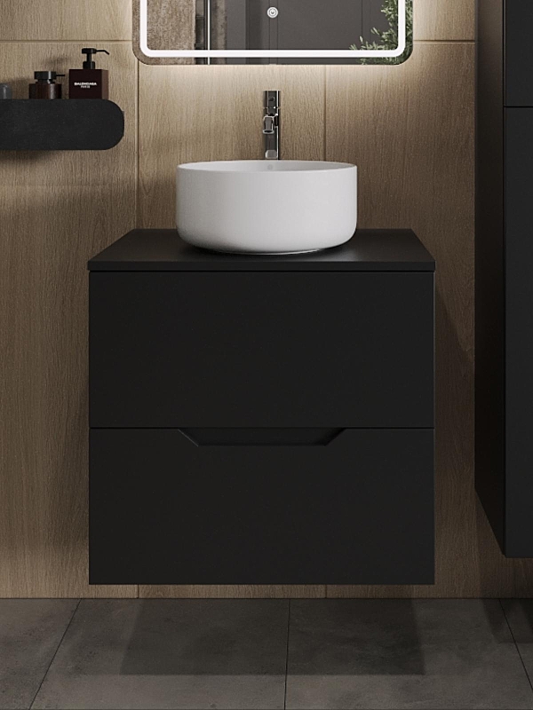 Тумба с раковиной Orange Line 60 Li-60TubMDF+B07-345W подвесная 