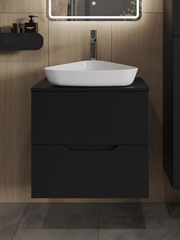 Тумба с раковиной Orange Line 60 Li-60TubMDF+B07-500W подвесная 