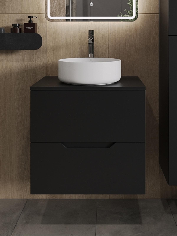 Тумба с раковиной Orange Line 60 Li-60TubMDF+B09-360W подвесная 