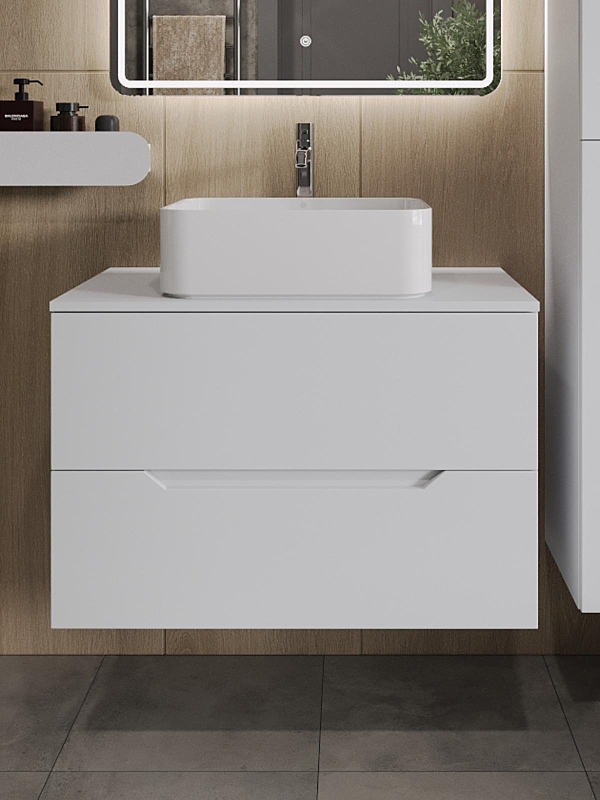 Тумба с раковиной Orange Line 80 Li-80TuwMDF+B02-460W подвесная 