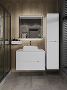 Тумба с раковиной Orange Line 80 Li-80TuwMDF+B04-405W подвесная Белая матовая-4