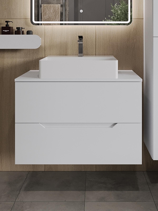 Тумба с раковиной Orange Line 80 Li-80TuwMDF+B04-500W подвесная 