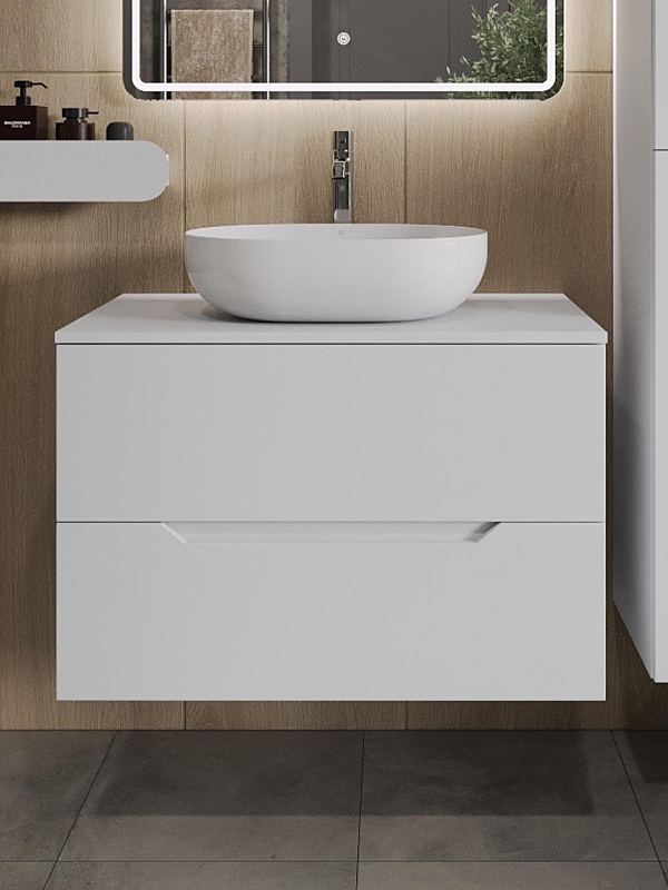 Тумба с раковиной Orange Line 80 Li-80TuwMDF+B05-480W подвесная 