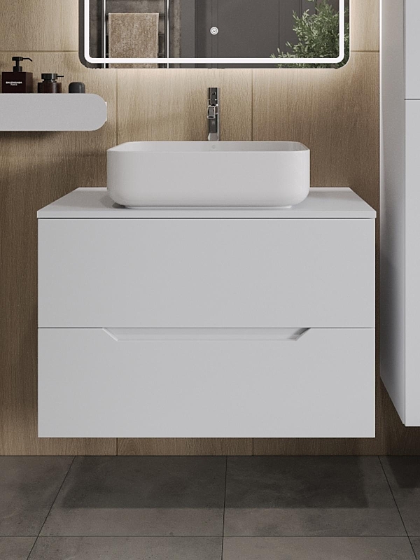 Тумба с раковиной Orange Line 80 Li-80TuwMDF+B05-500W подвесная 