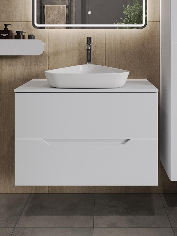 Тумба с раковиной Orange Line 80 Li-80TuwMDF+B07-500W подвесная 