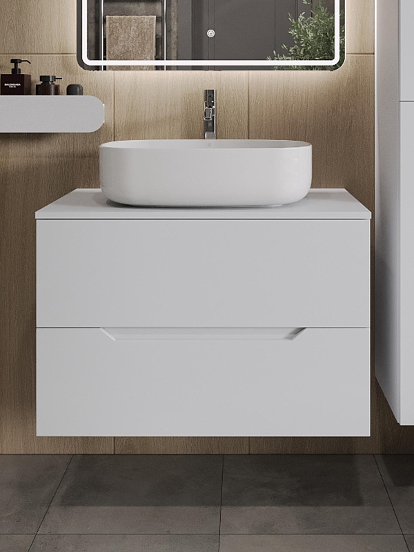 Тумба с раковиной Orange Line 80 Li-80TuwMDF+B07-540W подвесная 