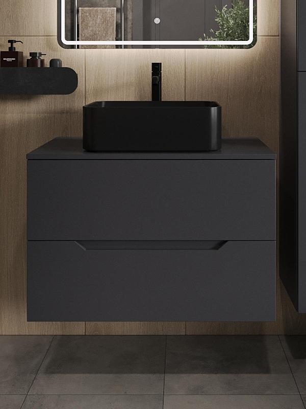 Тумба с раковиной Orange Line 80 Li-80TugMDF+B02-460MB подвесная 