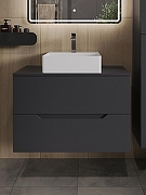 Тумба с раковиной Orange Line 80 Li-80TugMDF+B04-405W подвесная Графит матовый-2