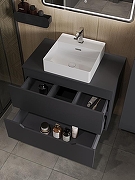 Тумба с раковиной Orange Line 80 Li-80TugMDF+B04-405W подвесная Графит матовый-3