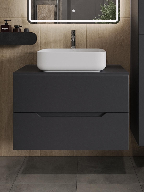 Тумба с раковиной Orange Line 80 Li-80TugMDF+B05-500W подвесная 