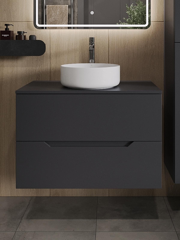 Тумба с раковиной Orange Line 80 Li-80TugMDF+B09-360W подвесная 