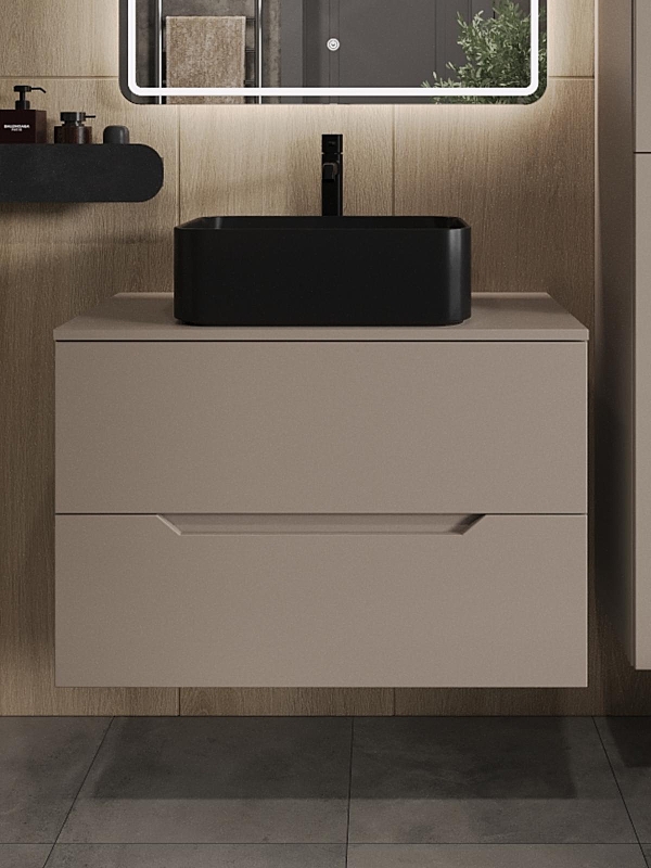 Тумба с раковиной Orange Line 80 Li-80TuLMDF+B02-460MB подвесная 