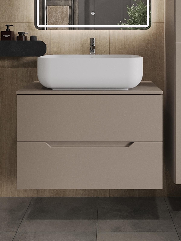 Тумба с раковиной Orange Line 80 Li-80TuLMDF+B03-600W подвесная 