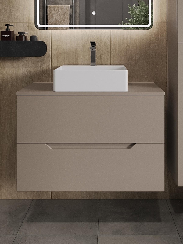 Тумба с раковиной Orange Line 80 Li-80TuLMDF+B04-405W подвесная 