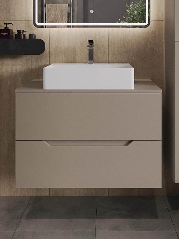 Тумба с раковиной Orange Line 80 Li-80TuLMDF+B04-500W подвесная 