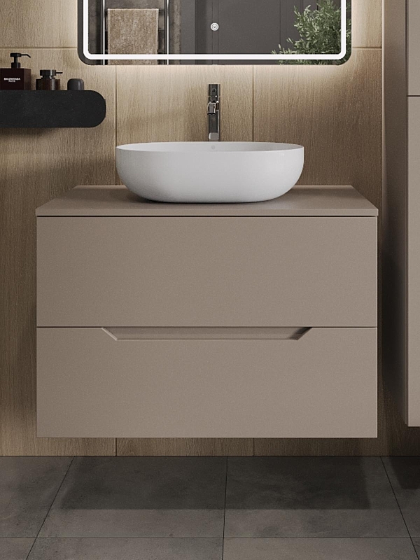 Тумба с раковиной Orange Line 80 Li-80TuLMDF+B05-480W подвесная 