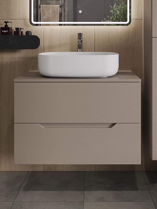 Тумба с раковиной Orange Line 80 Li-80TuLMDF+B07-540W подвесная 