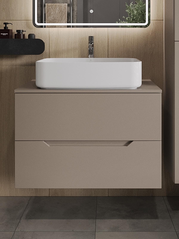 Тумба с раковиной Orange Line 80 Li-80TuLMDF+B07-600W подвесная 