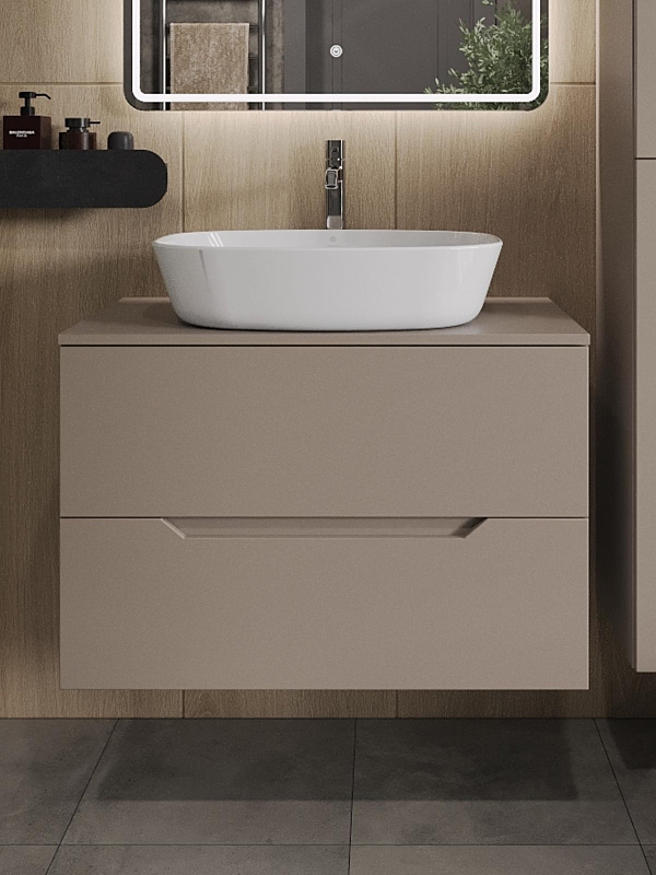 Тумба с раковиной Orange Line 80 Li-80TuLMDF+B08-500W подвесная 