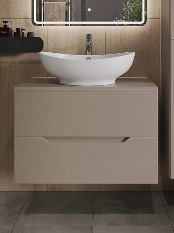 Тумба с раковиной Orange Line 80 Li-80TuLMDF+B08-585W подвесная 