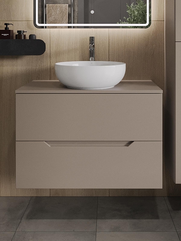 Тумба с раковиной Orange Line 80 Li-80TuLMDF+B07-420W подвесная 