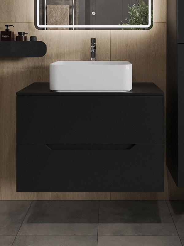 Тумба с раковиной Orange Line 80 Li-80TubMDF+B02-460W подвесная 