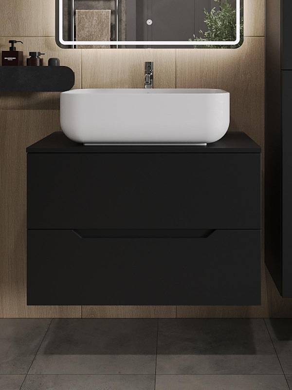 Тумба с раковиной Orange Line 80 Li-80TubMDF+B03-600W подвесная 